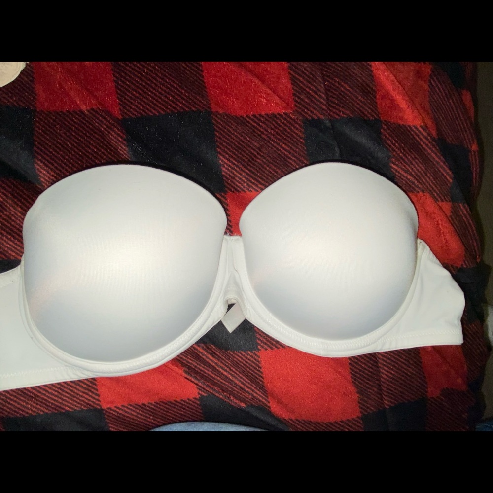 White Pink strapless bra
